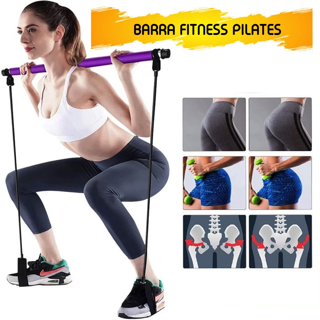 Barra Fitness Pilates Bandas Elásticas